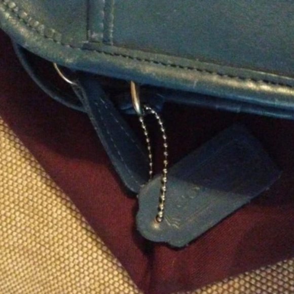 ❤️3 Piece COACH Blue Abbie 9017 Mini Crossbody Purse +FOB and Dustbag - Picture 4 of 10